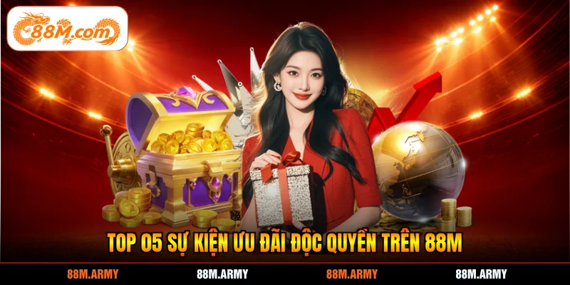 Top 05 sự kiện ưu đãi độc quyền trên 88M